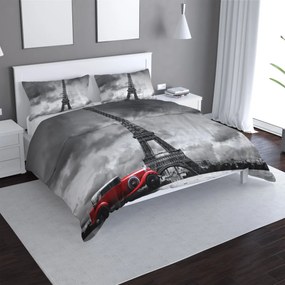 Sablio Obliečky Eiffelova veža  a červené auto - 140x220 / 90x70