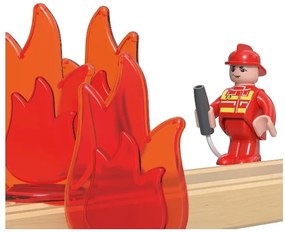 lupilu®  Drevená železničná súprava (hasiči)  (100395067)