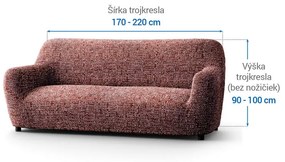 Bielastické poťahy GLORIA vínová trojkreslo (š. 170 - 220 cm)