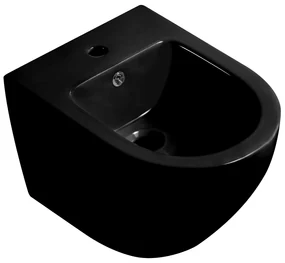 Cerano Fizo, keramický závesný bidet 490x360x370 mm, čierna lesklá, CER-CER-417398