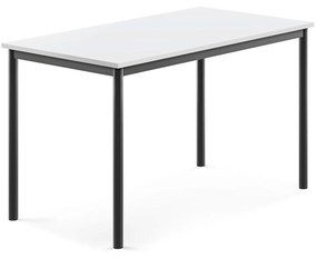Stôl SONITUS, 1200x700x720 mm, HPL - biela, antracit