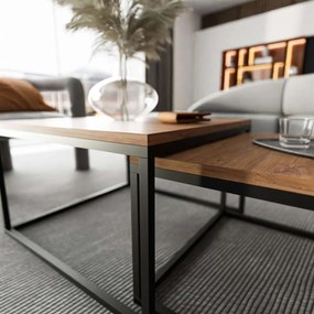 KONFERENČNÝ STOLÍK BELLA 2v1 SLIM DUB STIRLING + ČIERNY