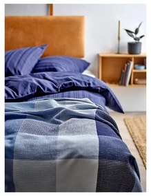 Tmavomodré damaškové obliečky na jednolôžko 140x200 cm Noble – Södahl
