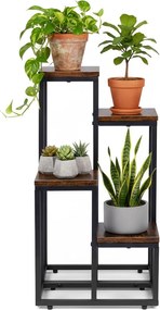 Stojan na květiny EVELIN II 67x35 cm hnědý/černý