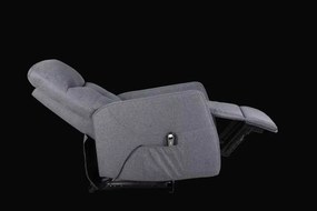 LuxuryForm DESIGN Elektricky polohovateľné televízne kreslo SEMIR - šedé
