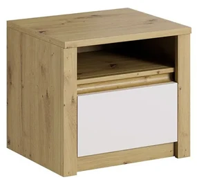 Nočný stolík so zásuvkou SN Nicenna NC08, Farba:: dub artisan / sivá