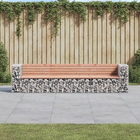 Záhradná lavica gabiónový dizajn 287x71x65,5 cm masívny douglas 3196252