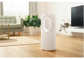 Sencor - Podlahový bezvrtuľový ventilátor 50W/230V biela + diaľkové ovládanie