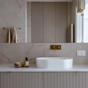 OMNIRES OVOUNBP - Umyvadlo OVO 55x36 cm dolomit lesklá biela