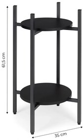 ModernHome Stojan na kvety - čierny ModernHome