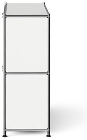 Kovová komoda »CN3 Slim Line« s 2 výklopnými priečinkami, biela