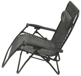 Skladacie polohovateľné kreslo antracit