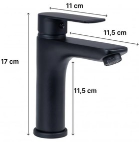 Erga Elena, umývadlová batéria h-170, čierna matná, ERG-YKA-BU.ELENA24-BLK