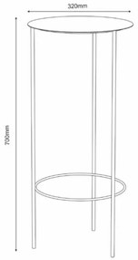 Stojan na kvety 70x32 cm zlatá