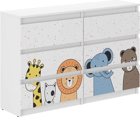Wooden Toys Detská komoda R-120 MINI ZOO