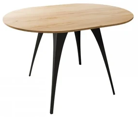 Rozkladací jedálenský stôl Izzurto 100, Farba: čierna/dub craft zlatý