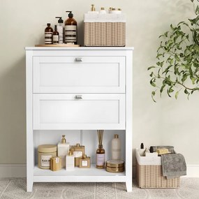 Autronic BONTEC Kúpeľňová skrinka 60x30x80cm, mdf, biela, AUK-E1054 WT Farba: Biela