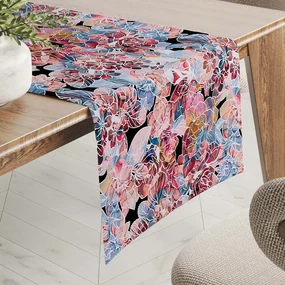 Biante Dekoračný behúň na stôl Rongo RGP-503 Červeno-modré kvety 45x120 cm