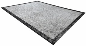 Koberec SIZAL FLOORLUX 20401 Ramka strieborný / čierny