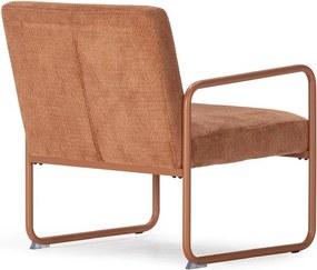 Terakotové ženilkové kreslo Vince – MOME