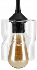 BERGE LED stropné svietidlo 3xE27, rolovací, priehľadný štvorec