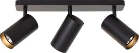 Moderné stropné svietidlo čierne 3-svetlové GU10 70mm - Jeana Luxe