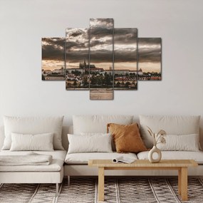 Obraz - zamračená Praha (150x105 cm)