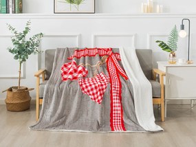 XPOSE® Mikroplyšová deka LOVE BOX s baránkom 140x200cm