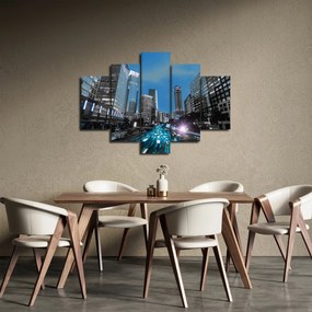 Obraz nočného mesta (150x105 cm)