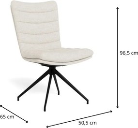Otočná jedálenská stolička Grafton krémová