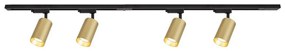 Bodové svietidlo v lištovom systéme PIPE 4xGU10/10W/230V zlatá/čierna