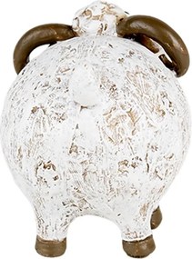 Decorative Figurine Sheep 9x7x8 Cm White Plastic - 9*7*8 cm
