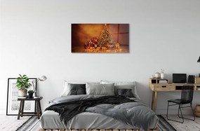 Obraz na akrylátovom skle Vianočné osvetlenie dekorácie darčeky 100x50 cm