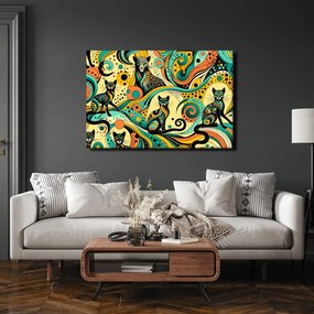 Obraz psychedelické mačky