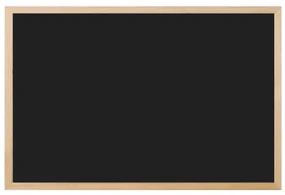 Toptabule.sk KRT01 Čierna kriedová tabuľa v prírodnom drevenom ráme 60x40cm / nemagneticky