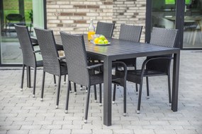 Záhradný jedálenský set Viking XL + 6x ratanová stolička Paris