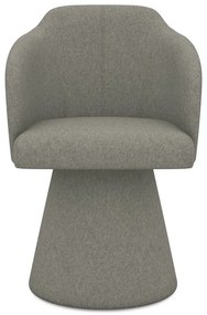 Sivé čalúnené jedálenské kreslo Kanoa – Makamii