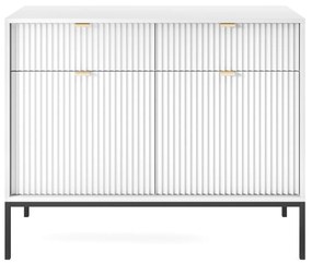 Komoda Nova 104 cm so zásuvkami biela/čierna