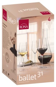 RONA 4x Pohár na sekt BALLET 310ml