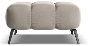 Béžová zamatová podnožka Nalu – Makamii