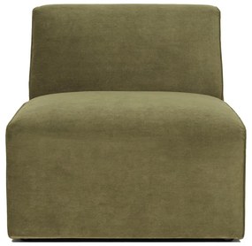 Zelený menčestrový modul pohovky (stredový diel) Sting - Scandic