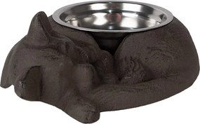 Miska pre mačky v tvare hnedej liatinovej mačky - 32*23*10 cm / 325 ml