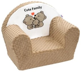 NEW BABY Detské kreslo z Minky New Baby Cute Family cappuccino