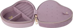 Šperkovnice Heart velur lila velká – 15,8*14,7*7 cm