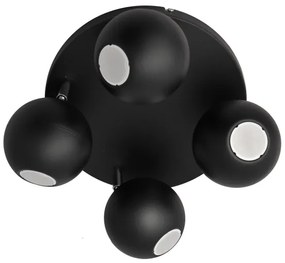 LED Bodové svietidlo MIDWAY 4xGU10/6,5W/230V čierna