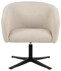 Otočné lounge křeslo Ramsey krémové