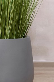 Kvetináč GIRAR, sklolaminát, výška 37 cm, sivá