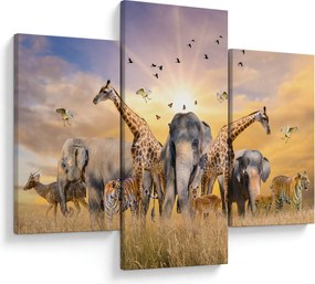 Obraz - Africké zvieratá (90x60 cm)