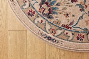 Koberec Agnella Isfahan Amara svetlobéžový kruh