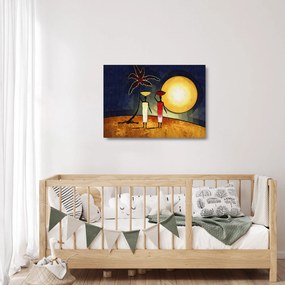 Sklenený obraz starovekej maľby (70x50 cm)